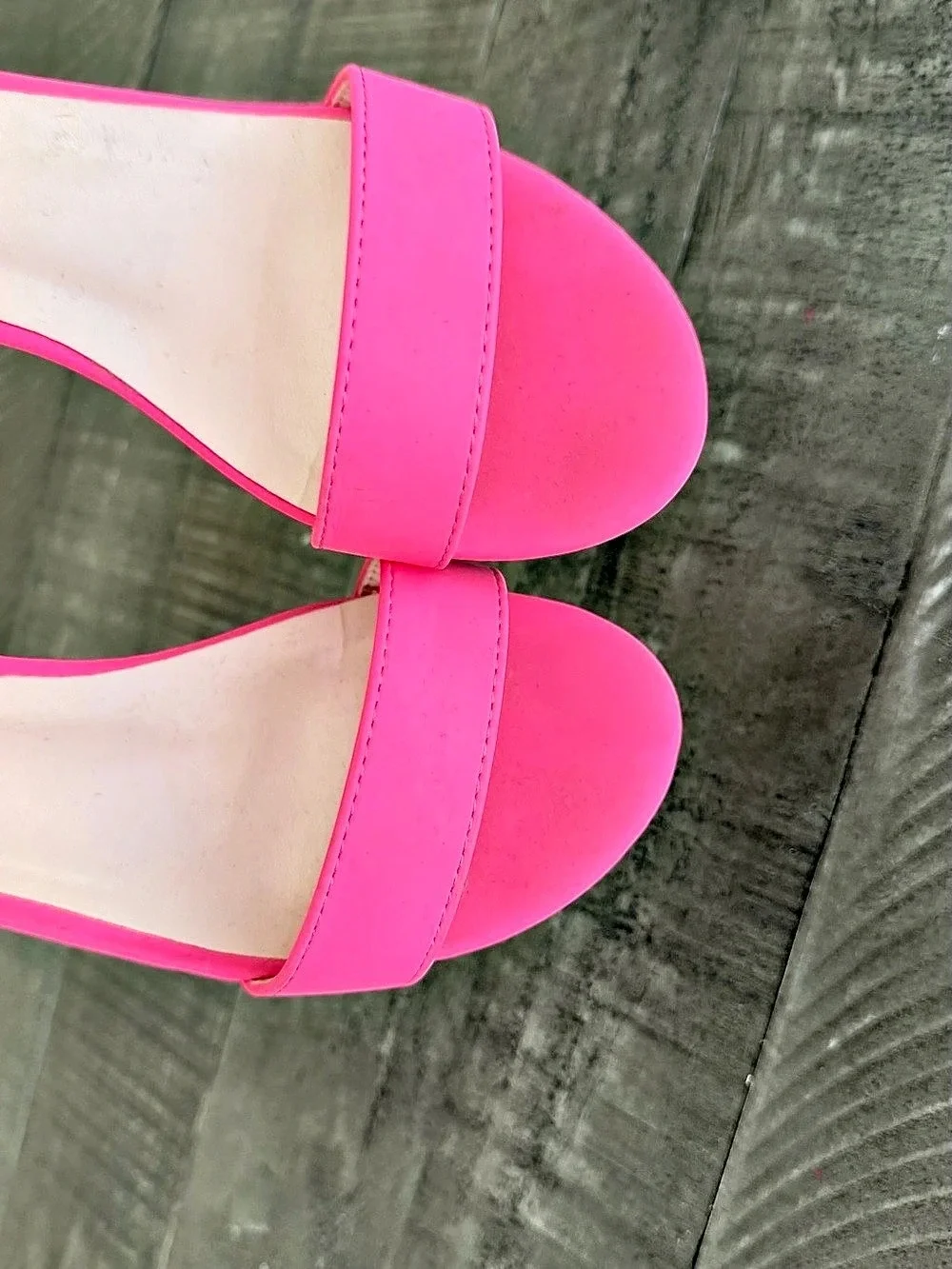 Girls Block Heel Sandals in Pink - Girls Size 3